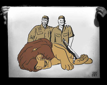 Artista cria ilustrações com personagens da Disney como vítimas de caça
