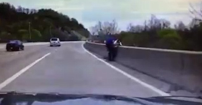 Vídeo flagra policial impedindo homem de se jogar de ponte