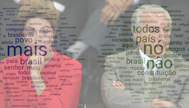 Em momento de divisão política, discursos de Temer e Dilma são separados por conteúdo e público-alvo