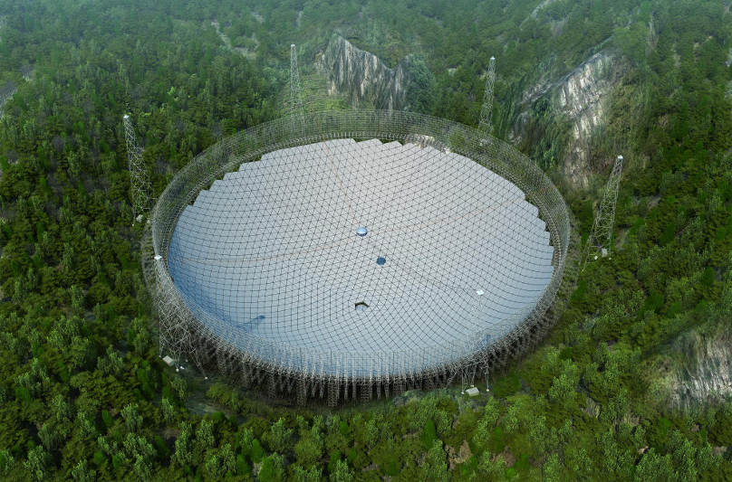 Maior radiotelescópio do mundo tem tamanho de 30 estádios
