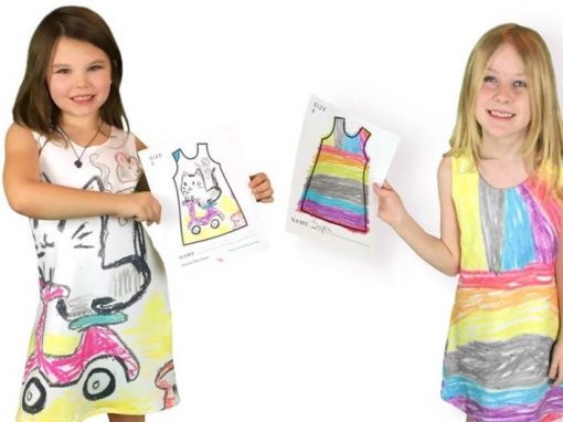 Site faz vestidos com estampas desenhadas por crianças