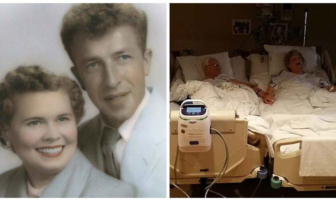 Junto por 64 anos, casal passa últimos momentos de mãos dadas em hospital