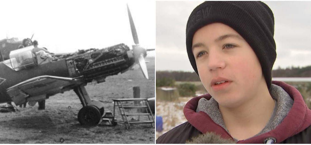 Fazendo tarefa de casa, garoto acha avião da 2ª Guerra