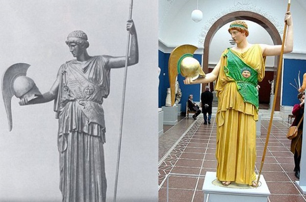 Luz ultravioleta revela pintura original de estátuas gregas