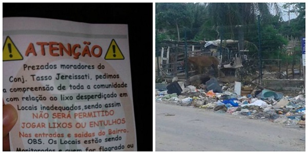 Em Fortaleza, facções criminosas proíbem lixo nas ruas