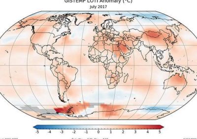 2017 teve o mês de julho mais quente em 137 anos