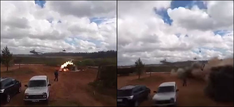 Helicóptero russo lança míssil acidental em plateia em Jogos de Guerra