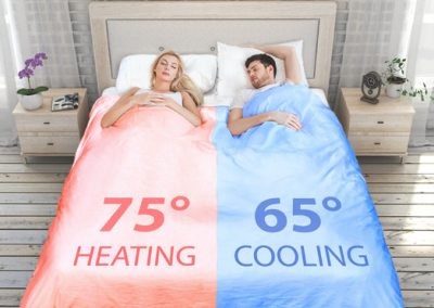 Edredom ajusta e mantém cada lado da cama com temperaturas diferentes