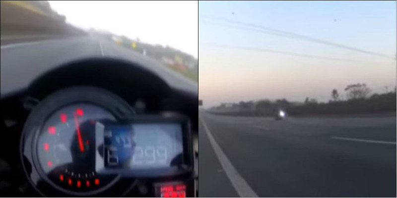 Após pilotar moto a 400km/h em vídeo, homem é identificado por Detran