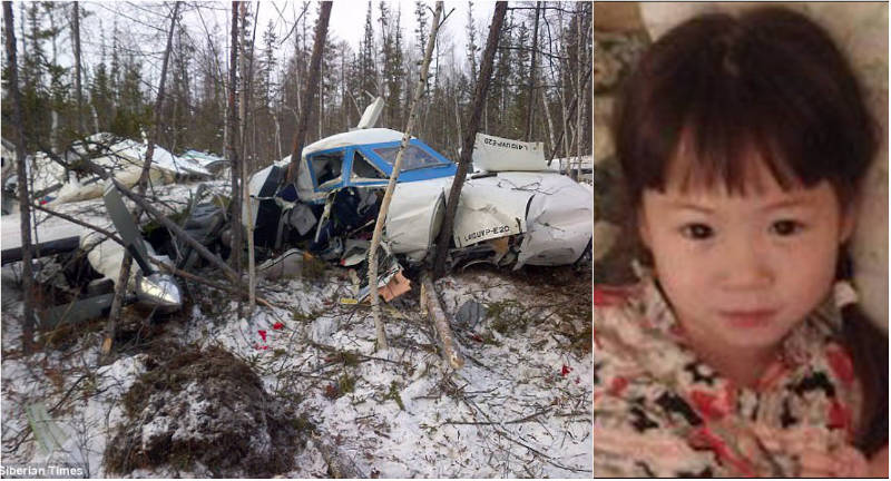 Menina de três anos é única sobrevivente de queda de avião