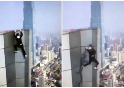 Homem filma própria queda do 62º andar de prédio durante acrobacia