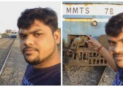 Indiano é atingido por trem enquanto fazia selfie perto dos trilhos