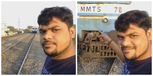 Indiano é atingido por trem enquanto fazia selfie perto dos trilhos