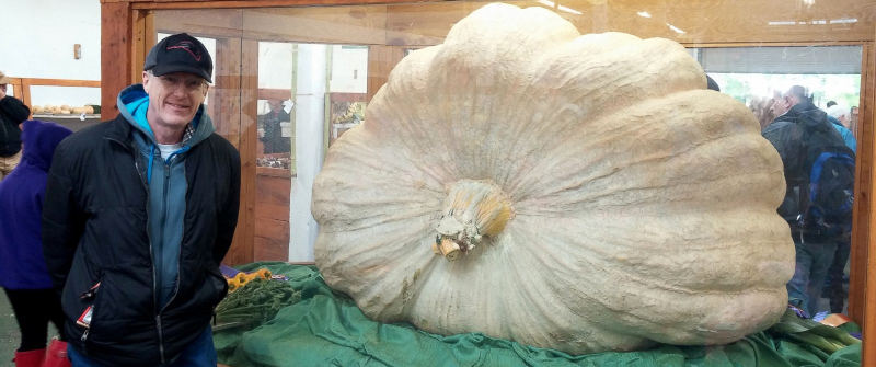 Homem bate recorde por cultivar abóbora gigante de quase 1 tonelada