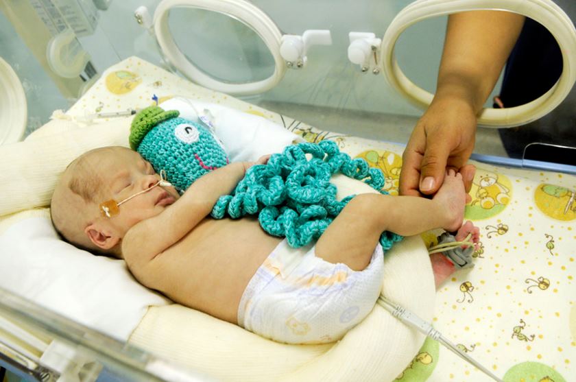 Polvos de crochê ajudam na recuperação de bebês prematuros