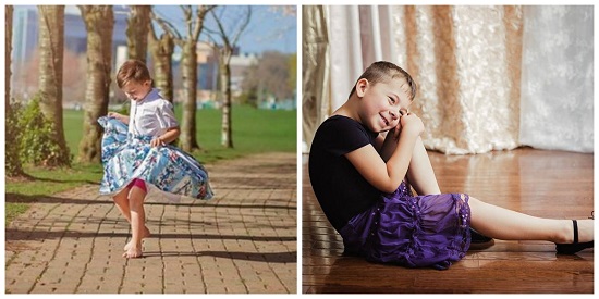Mãe fotografa filho usando vestidos para inspirar aceitação de gênero