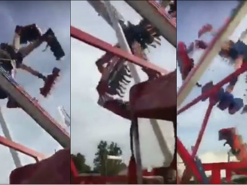 Vídeo mostra acidente com adolescentes em parque de diversões