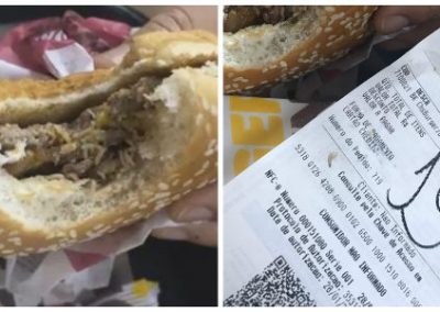 Cliente diz ter encontrado larvas em hambúrguer do Burger King